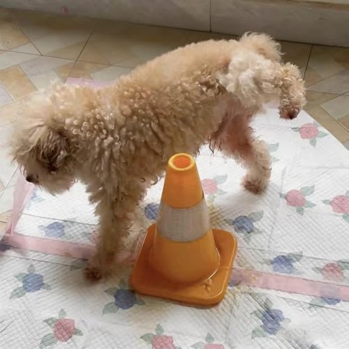 SLLSAGE 犬用トレーニングコーン トイレトレーニング マーカーコーン 室内・屋外兼用 PVC製 ペット用品 犬 トイレエリア目印 (イエロー)の特徴・詳細 画像