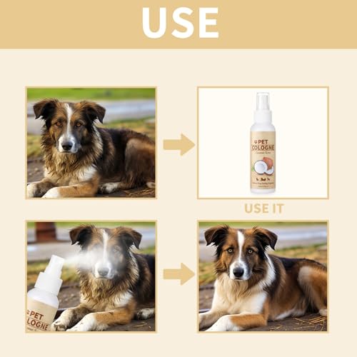 犬用香水 - 爽やかなペット用コロンスプレー、長持ちする香りの処方 | マイル ドな香りの軽量消臭剤、犬、子猫の家庭でのグルーミング、フレッシュで清潔なケアに実用的な香水の特徴・詳細 画像
