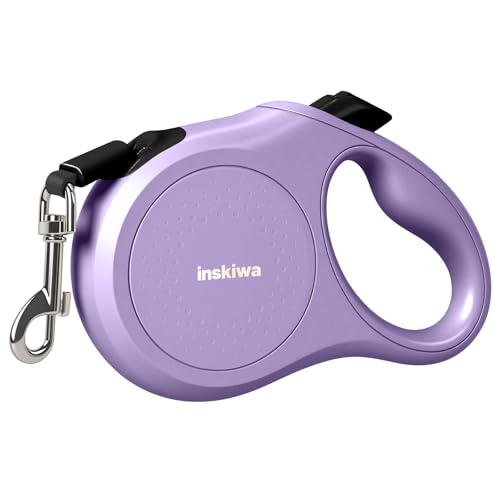 犬 リード 伸縮 ロングリード 長さ5m 自動巻き ストラップ付き リフレクター 小・中型犬用 [長さ:5m 適応体重30kg] (パープル, M) 1