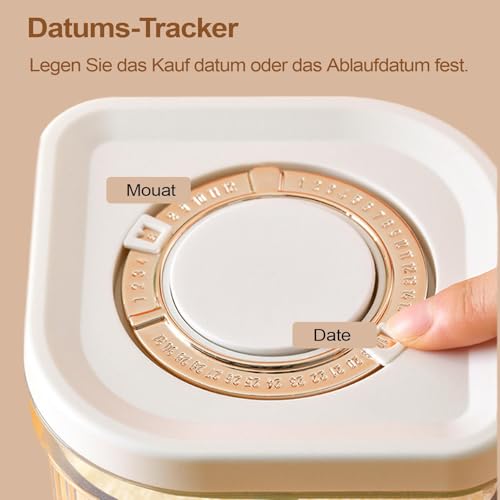 食品保存容器 - 6 インチの収納ボックス | ABS シリコンキャニスター - 粉乳ペットフードシリアル小麦粉キッチンパントリー組織用の気密大容量コンテナの詳細・まとめ 画像