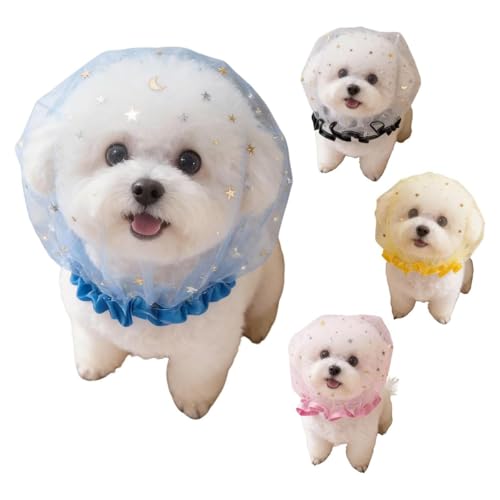 拾い食い防止ネット 犬用 メッシュ 口輪 通気性 誤飲 誤食 スター柄 かわいい 拾い食い防止 調節可能 装着簡単 軽量 持ち運び便利 おしゃれ 人気 多機能 犬猫通用 ペット用品 プレゼント ギフト 贈り物 (グレー) 1