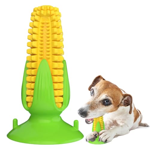 ペット おもちゃ 噛む 吸盤 犬 餌入れ おもちゃ 音響機能付き とうもろこしの棒 遊び道具 歯磨き 口腔ケア ストレス解消 運動不足対策 お手入れ簡単 子犬 小型犬 中型犬向け 1