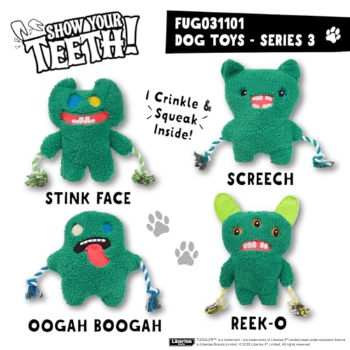 ファグラー (Fuggler) スティンクフェイス ロープアーム グリーン 犬用おもちゃ 音が鳴る 正規品の特徴・詳細 画像