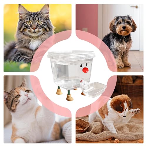 犬用オートマチック給水器 犬用オートオートウォーターディスペンサーウォーターディスペンサー ペット用自動水飲み器,スマイルフェイス デザイン 犬猫用 ウォーターボウル - 卡通キャラクター子犬噴水式給水器,ベランダ 室内 オフィス 寝室 旅行 リビング 家庭用の特徴・詳細 画像