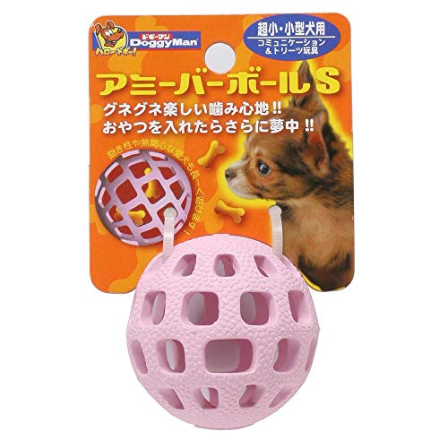 ドギーマン 犬用おもちゃ アミーバー ボール ピンク S サイズ 1