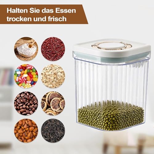 食品保存容器 - 6 インチの収納ボックス | ABS シリコンキャニスター - 粉乳ペットフードシリアル小麦粉キッチンパントリー組織用の気密大容量コンテナの特徴・詳細 画像