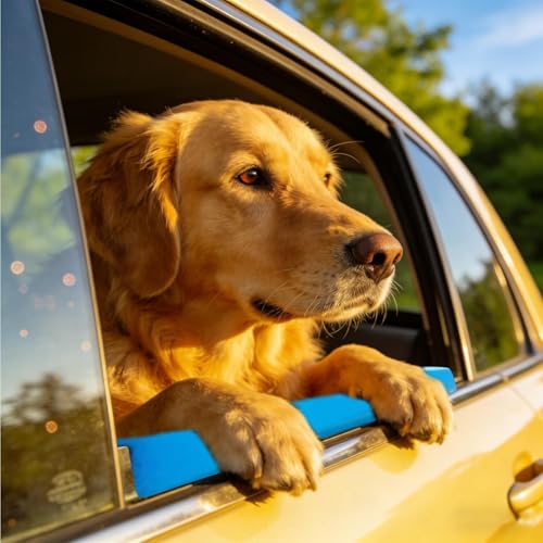 犬用車窓あご当て、ソフトフォーム犬用窓シートあご止まりクッション、快適な犬用車窓エッジカバーパッド、防水子犬ネックプロテクター窓シートガード、ペット用品用の特徴・詳細 画像