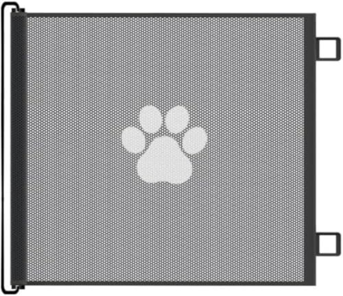KIEHUA 自動格納式ペットゲートフェンス、犬猫フェンス、屋内階段通路隔離ネット、パンチングなしセーフティネットフェンス (130*78cm) 1