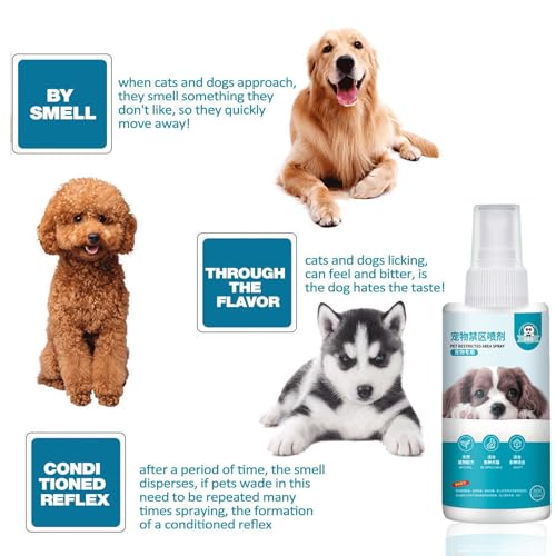 猫用ビタースプレー 犬 猫 獣いやがるスプレー 100ml 猫犬用噛まない 抑止剤 強力な苦味 傷防止家具プロテクター 長時間持続 立ち入り禁止 トレーニング補助剤 植物 床 カーペットの保護 境界の確立 家具 ソファ 敷物 カーテンの防御の特徴・詳細 画像
