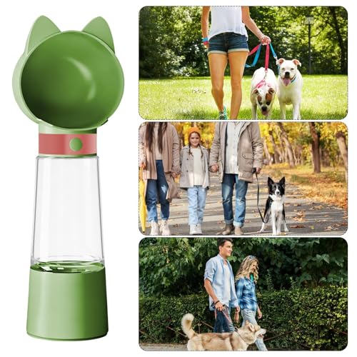 犬用 携帯ウォーターボトル - 2-in-1 完全防漏 携帯ウォーターカップ - お出かけ用 ドッグボウル | 子犬 ハイキング 車 ビーチ キャンプ 庭 公園 ガーデン 屋外 対応の特徴・詳細 画像