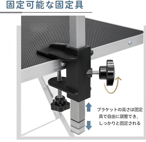 TUIYIDUO トリミングテーブル 折りたたみ式 グルーミングテーブル ペット用 天板 116×60cm 耐荷重 150kg 滑り止め付き シャンプー・カット・爪切り対応 大中小型犬対応 組立簡単 ペットショップ・家庭用 (ブラック,116×60×68.8cm)の特徴・詳細 画像