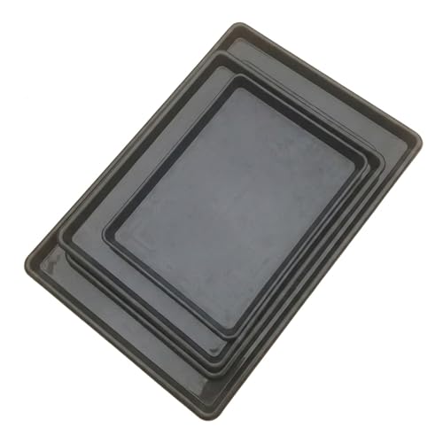 ペット用交換トレイ ブラック 45×30×2cm 犬ケージ対応 水や食べ物のこぼれ防止 食器洗い機使用可 うさぎ あひる にわとり はと等に対応 多用途プラスチックトレイ お手入れ簡単 (45*30*2.5cm,ブラック)の外観・全体像 画像