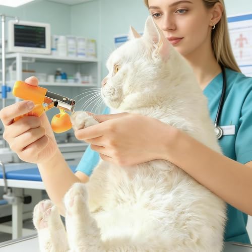ペット用爪切り - 犬猫用爪切り | 滑り止め人間工学設計、爪割れ防止、ステンレス鋼+シリコン | 子犬 ウサギ げっ歯類用 グルーミング 家庭 旅行の詳細・まとめ 画像
