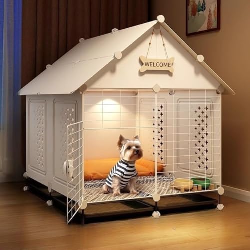 Theagiz 犬 ケージ ペットキャリー 折りたたみ 猫 大型犬用ゲージ ペットサークル 持ち運び 犬室内 犬ゲージ 小型犬、中型犬、大型犬に適しています (71*71*91cmB)の外観・全体像 画像