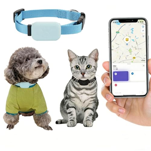 ペット用gps ロケーター 首輪対応 迷子防止 追跡 GPS発信機 超軽量 小型 紛失防止タグ 猫用トラッカー 小型猫用GPS トラッカー 犬用トラッカー ペット用トラッカー 月額料金なし 軌跡再生 ペット見守り iOS/Android対応 (ブルー)の外観・全体像 画像