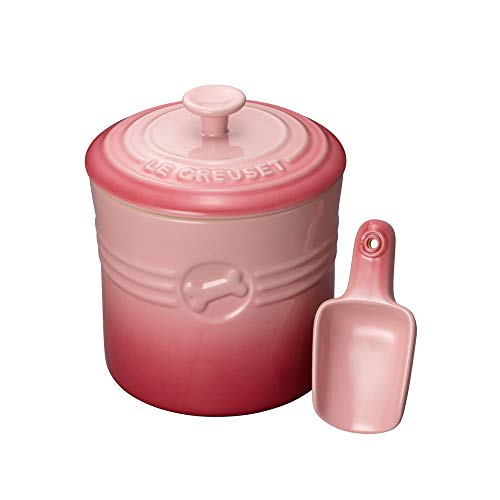 ル・クルーゼ(Le Creuset) フードコンテナ ペットフード・コンテナー(スクープ付き) 犬 猫 ナチュラルピンク 【日本正規販売品】の外観・全体像 画像