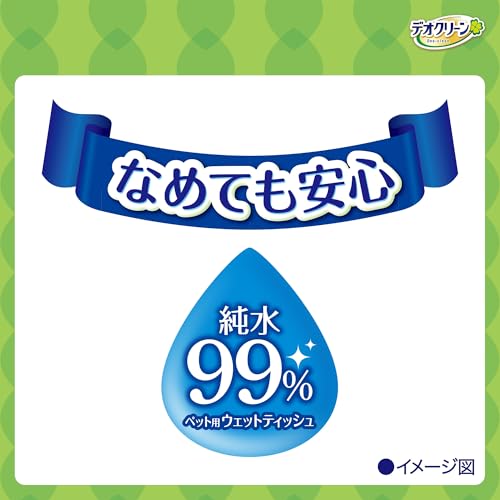 【無添加】デオクリーン 純水99% ウェットティッシュ 840枚 (70枚×12個) [犬猫用ボディシート]【ペットがなめても安心/水分たっぷり/自然由来成分使用】【Amazon.co.jp限定】の詳細・まとめ 画像