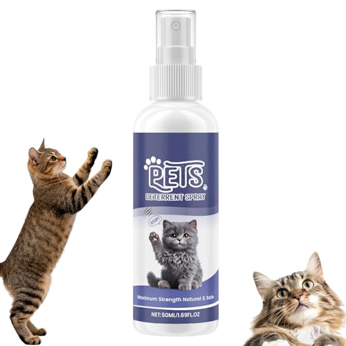 猫を家具に近づけさせず、いたずら行為をしっかりと防ぐスプレー | 内容量50ミリリットル 天然苦味成分配合 猫が嫌がって近づかない しつけ用忌避液 愛猫の行動トレーニングに役立つ | 愛猫用苦味スプレー 愛猫が嫌う天然成分でしつけ 自然と遠ざける効果で ペットのいたずら対策に | 家の床・フローリング・カーペット・ソファ・マットレス・庭など、愛猫のひっかきから守りたい場所に お部屋のあらゆる場の外観・全体像 画像