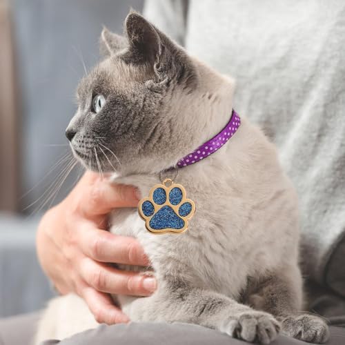 ペットのケバケバ首輪 犬猫用 ネックレス イヤリング チェーン ジュエリー フットプリント チャーム 犬の首輪 足用の詳細・まとめ 画像