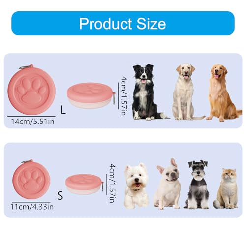 犬用ボウル 小型ペット用 ポータブル ドッグフードボウル 水カップ 猫用ボウル 蓋カバー付き キャンプ用 駐車場用 蓋付き犬用ボウルの特徴・詳細 画像