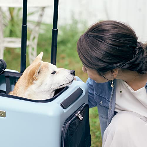 PETiCO[ペチコ]ICO ペットキャリー ペットカート ストッパー機能搭載 ペットとおでかけ 犬 猫 小型犬 中型犬 公共交通乗車＜3001-L-BL-WH＞ スカイブルー×ホワイト/Lサイズの詳細・まとめ 画像