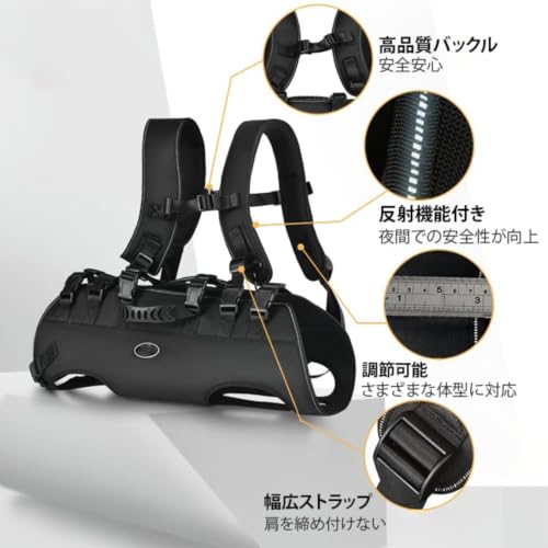 GIIPET－犬用リフトハーネス 負担が少ない全身 横型全身犬用バックパックハーネス 老犬介護用品 障害者、高齢者、関節損傷、安定性を失った犬用 歩行補助 通気性 調節可能 着脱簡単 中型犬·大型犬 旅行·防災·緊急用【XS(8-15kg)】 (M(30-40kg))の特徴・詳細 画像
