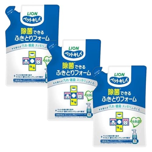 【セット販売】3個セット ペットキレイ 除菌できる ふきとりフォーム つめかえ用 200mlの外観・全体像 画像