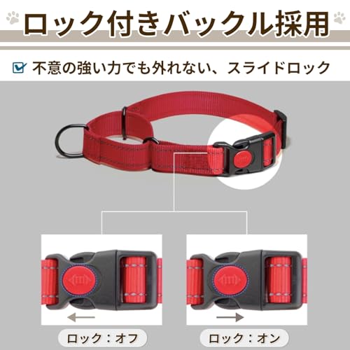 Letics 犬 首輪 ハーフチョーク しつけ 引っ張り防止 小型犬 中型犬 むだ吠え防止 バックル (ブラック, S)の特徴・詳細 画像