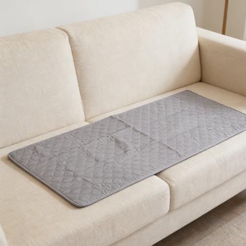Hirelax ウォータープルーフソファカバー 防水ソファカバー 撥水ペット 滑り止め ポリエステルオックスフォード生地 75x180cm ペット用 ベッド保護 洗濯機対応 (ライトグレー)の特徴・詳細 画像