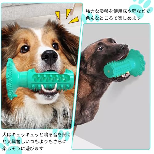 【Candykenny 2026年モデルアップグレード版】犬の噛むおもちゃ 犬用おもちゃ 噛むおもちゃ 知育玩具 訓練玩具 犬用歯ブラシ 犬の歯ブラシ 耐久性 噛み固め ストレス解消 口臭予防 餌入れ 小型犬・中型犬・大型犬 (ブルー)の特徴・詳細 画像