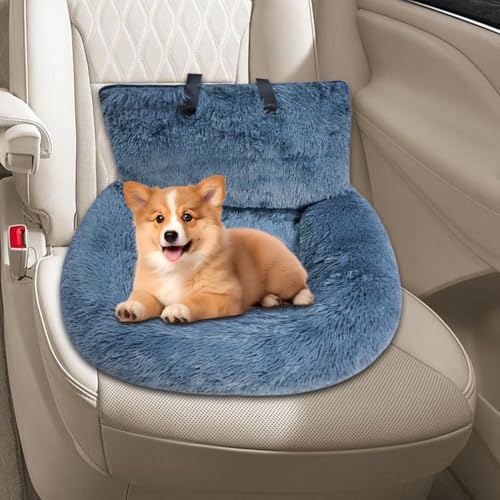 犬用 カーシート,プラッシュ 子犬 クッション 車載 - ペット用品 洗える旅行用ベッド 中小型犬子猫用 車移動 獣医通院 日常休暇向けの特徴・詳細 画像