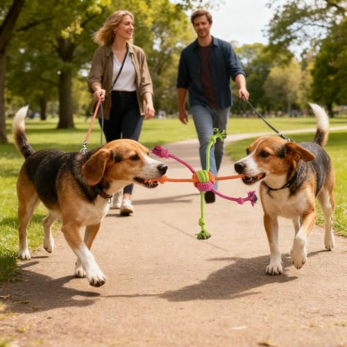 犬用ロープおもちゃ - 8.5x11cm 犬用おもちゃ、省スペースで持ち運び可能 |インタラクティブな刺激を強化するペット用品を簡単に、積極的に咀嚼する人の歯の掃除行動トレーニング用のロープ咀嚼の特徴・詳細 画像