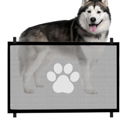 伸縮式ペットゲート,調整可能 ペット ゲート,ドリル不要階段子犬ガード | 室内階段、バルコニー、ドア枠、ポーチ、パティオ、車道、ガレージ、廊下、デッキ、犬、猫用の外観・全体像 画像