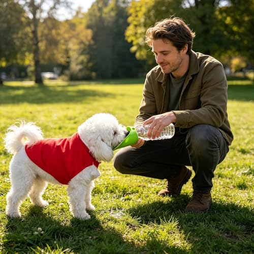 ポータブル犬用ウォーターボトル、折りたたみ式ペット水分補給コンテナ、旅行用ポータブル犬用ウォーターボトル、漏れ防止ドリンクカップディスペンサー、軽量屋外給餌アクセサリー、小型、中型、の詳細・まとめ 画像