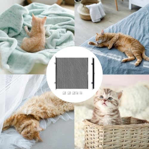 伸縮式 安全ゲート, 折りたたみ ペット ゲート, 幅40cm×高さ.25m ポータブル 動物 柵 猫 バリア 室内 屋外 両用 部屋 玄関 廊下 キッチン ガレージ ポーチ 設置の特徴・詳細 画像