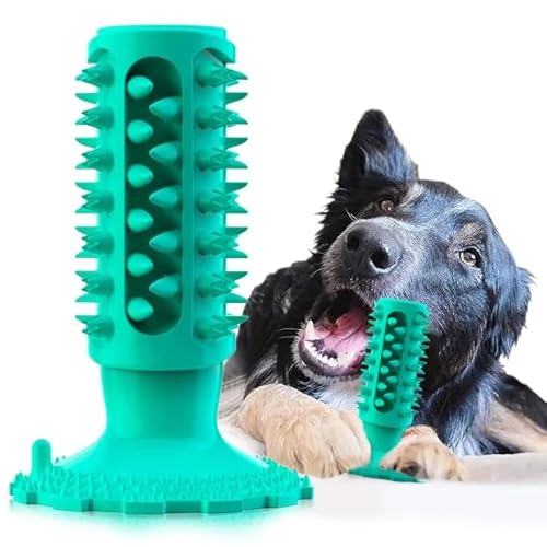 【Candykenny 2026年モデルアップグレード版】犬の噛むおもちゃ 犬用おもちゃ 噛むおもちゃ 知育玩具 訓練玩具 犬用歯ブラシ 犬の歯ブラシ 耐久性 噛み固め ストレス解消 口臭予防 餌入れ 小型犬・中型犬・大型犬 (ブルー)の外観・全体像 画像