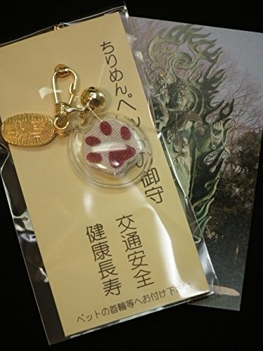 ペットのお守り(肉球おまもり) いぬ ねこの御守 真言密教 不動明王の護摩修法 ご祈祷済みのお守り 交通安全 健康 長寿 病気平癒の御祈願 (赤)の外観・全体像 画像