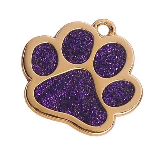 ペットのケバケバ首輪 犬猫用 ネックレス イヤリング チェーン ジュエリー フットプリント チャーム 犬の首輪 足用の特徴・詳細 画像