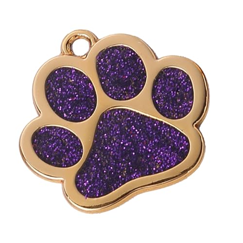 ペットのケバケバ首輪 犬猫用 ネックレス イヤリング チェーン ジュエリー フットプリント チャーム 犬の首輪 足用の特徴・詳細 画像