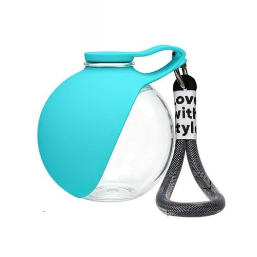 犬 水飲み 犬 散歩 ペットウォーターボトル 水飲み器 携帯 給水ボトル 犬用水筒 折りたたみ 水漏れ防止 ペット用品 給水機 犬 散歩グッズ 外出用水カップ 旅行 熱中症対策 (ブルー) 1