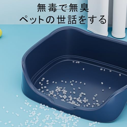 ペットトイレ 犬用トイレトレー ワイド 支柱付き ペット用こぼれ防止 取り外し可能 犬猫兼用 しつけ簡単 お手入れ簡単 メッシュ 猫用トイレ 小型犬 ペット用品 (M,ホワイト)の特徴・詳細 画像