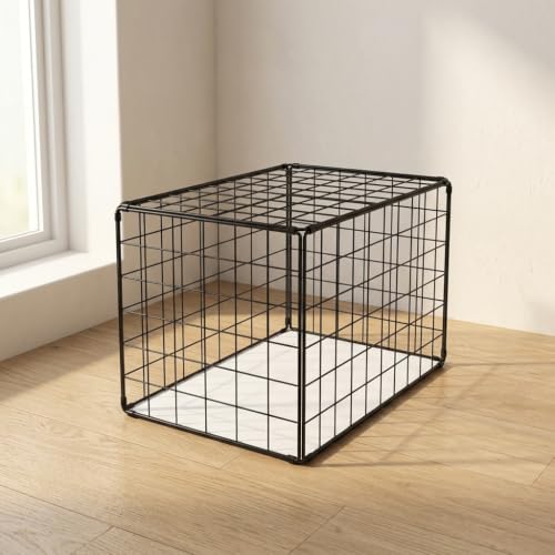 JWQFBC 犬 ケージ ペットサークル 折りたたみ 室内用 小型犬 中型犬向け, 黒, ブラック, 30x30x20【4-6斤愛寵】の特徴・詳細 画像