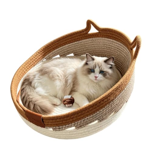 Cat Scratcher Bed | With Toy Ball Breathable Woven Kitten Nestの外観・全体像 画像