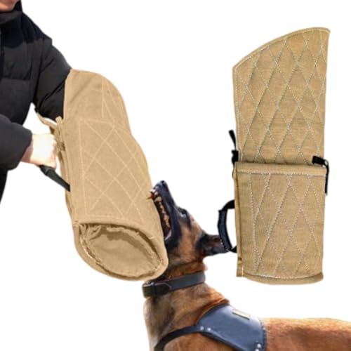AOPIPI 犬の噛みつき訓練、犬用噛みつき腕プロテクター、腕全体保護、噛みつきガード、手首サポーター、ハンドル付き、安全レール付き。ジャーマンシェパード、マリノア、作業犬などの小型犬、中型犬、大型犬の訓練に適しています。プロにも初心者にも最適です (B,フリーサイズ) 1