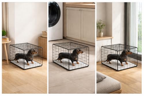 JWQFBC 犬 ケージ ペットサークル 折りたたみ 室内用 小型犬 中型犬向け, 黒, ブラック, 30x30x20【4-6斤愛寵】の特徴・詳細 画像