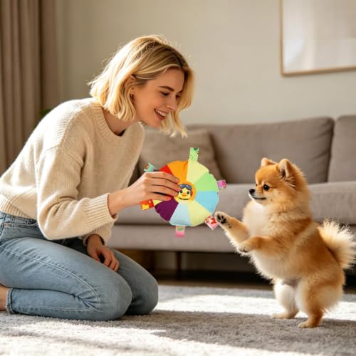 小型犬向け きしむ おもちゃ カラフル ペット用品 内蔵ベルの特徴・詳細 画像