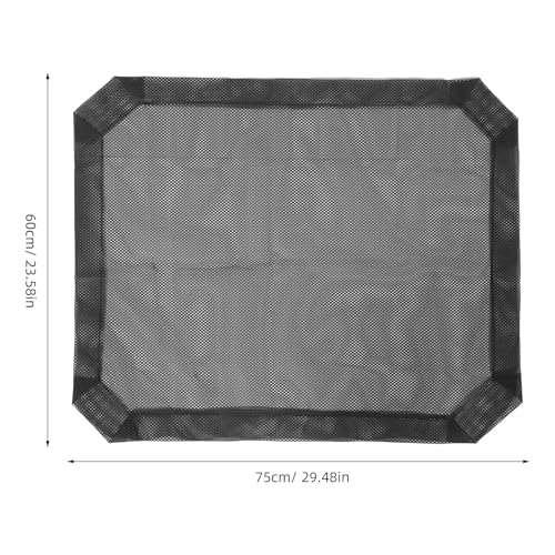 Kisangel 黒色メッシュ生地使用のペット用上げ底ベッドメッシュカバー 60x75cm 取り外し可能洗濯対応 四季快適仕様 屋内外両用ペットの快適な寝床に最適の詳細・まとめ 画像