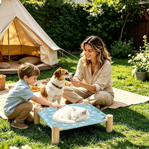 高架猫ベッド、取り外し可能なスリーピングソファ、高架ペットベッド, 屋外パティオ、バルコニー、ポーチコーナー用の詳細・まとめ 画像