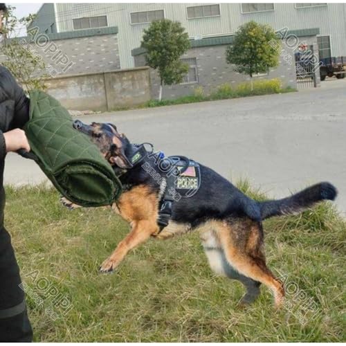 AOPIPI 犬の噛みつき訓練、犬用噛みつき腕プロテクター、腕全体保護、噛みつきガード、手首サポーター、ハンドル付き、安全レール付き。ジャーマンシェパード、マリノア、作業犬などの小型犬、中型犬、大型犬の訓練に適しています。プロにも初心者にも最適です (B,フリーサイズ)の特徴・詳細 画像