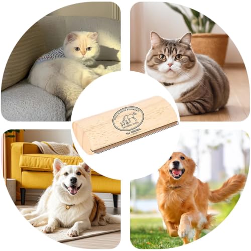 Dog Brush for Shedding – Wooden Pet Grooming Brush for Undercoat Removalの特徴・詳細 画像